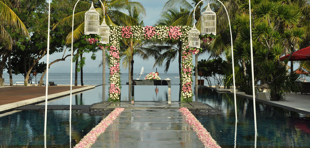 beach wedding venue at the royal santrian - the bali channel