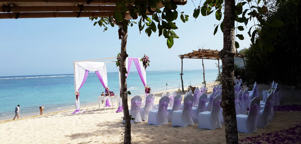 wedding beach venue - samabe bali resort and villas