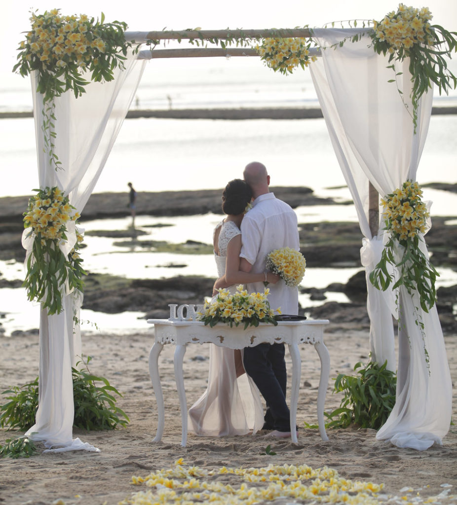 balangan beach bali front wedding venue