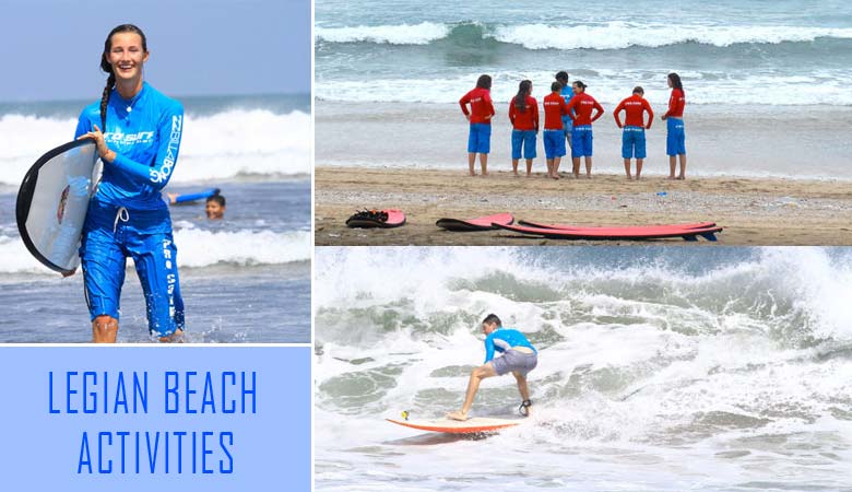 legian beach bali activities and surfing lesson